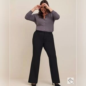 Torrid Comfort Flex Waistband Trouser Boot Studio Luxe Woven High-Rise Pant